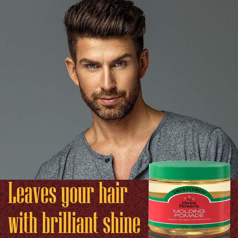 Three Flowers Tres Flores Molding Hair Styling Cream Pomade, For