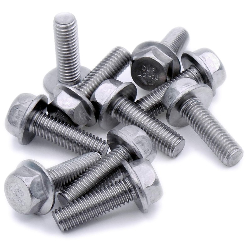 M5 (5mm x 30mm) Flanged Hex Bolt (Fully Threaded Setscrew)