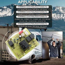 3106996022 Heat & Cool Relay Analog Thermostat Control Circuit Board Replaces Dometic Control Relay Board# 3106996.022#3311924 for Dometic RV Roof Air Conditioner 579 590 595 600 Series