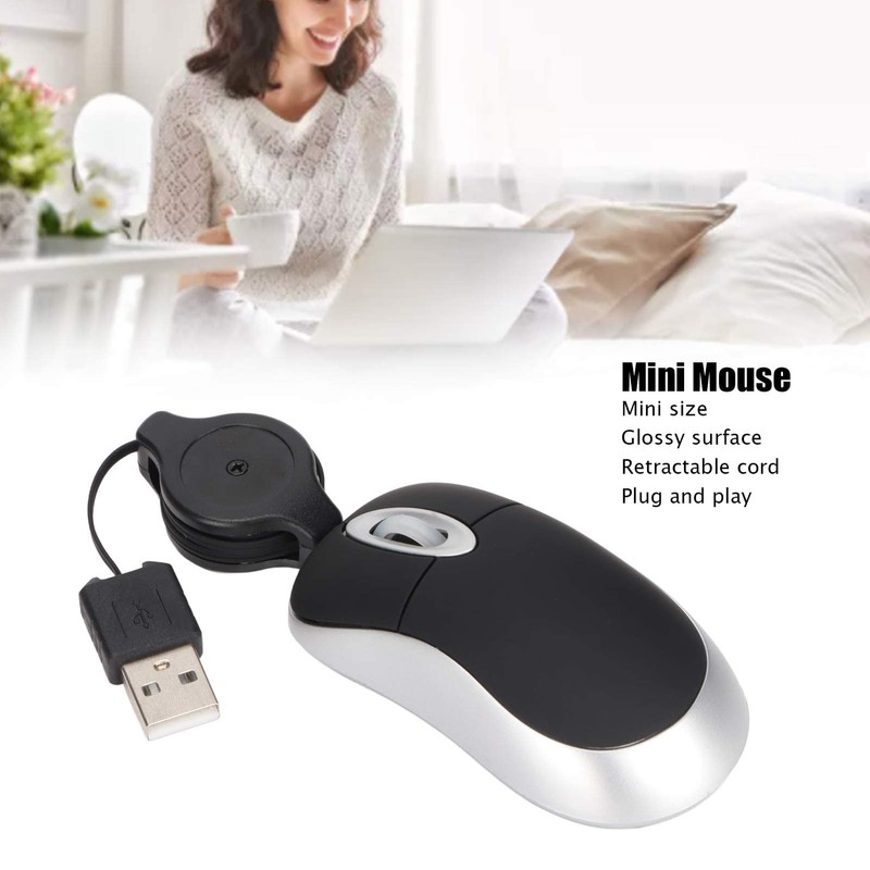 Yoidesu Mini Mouse, Mouse Portátil Ratón de Computadora con Cable