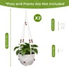 Macrame Plant Hangers for Indoor Plants, 2 Pack 35 Inch