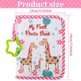 YMKWZ Baby Photo Album Practical First Photo Album Safe First Year Memory Album Cute Soft Cloth Photo Book Easy to Use My First Photo Book for for Newborn Toddler