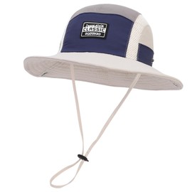 TAGVO UPF 50 + Boys Kids Sun Hat, Sun Protection Quick-Dry Summer Bucket Hat, Adjustable & Convertible Fisherman Safari Hat Caps for Boys & Girls, 2-6 Years, Outdoor Blue