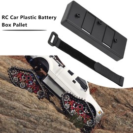 OTOTEC 2Pcs RC Car Battery Box Tray 145 x 49mm RC Car Accessory for 1/8 1/10 AXIAL SCX10 D90 RC Crawler Car with Antiskid Tie Black