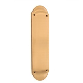 302mm x 72mm Satin Brass Victorian Style Solid Cast Brass Shaped Door Finger Push Plate 9 mm Thickness
