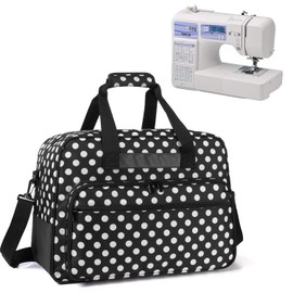 Yarwo Sewing Machine Storage Bag with Non-Slip Bottom, black dot