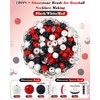 180PCS FIVEIZERO Rhinestone Beads for Baseball Necklace Bracelets Jewelry Making,