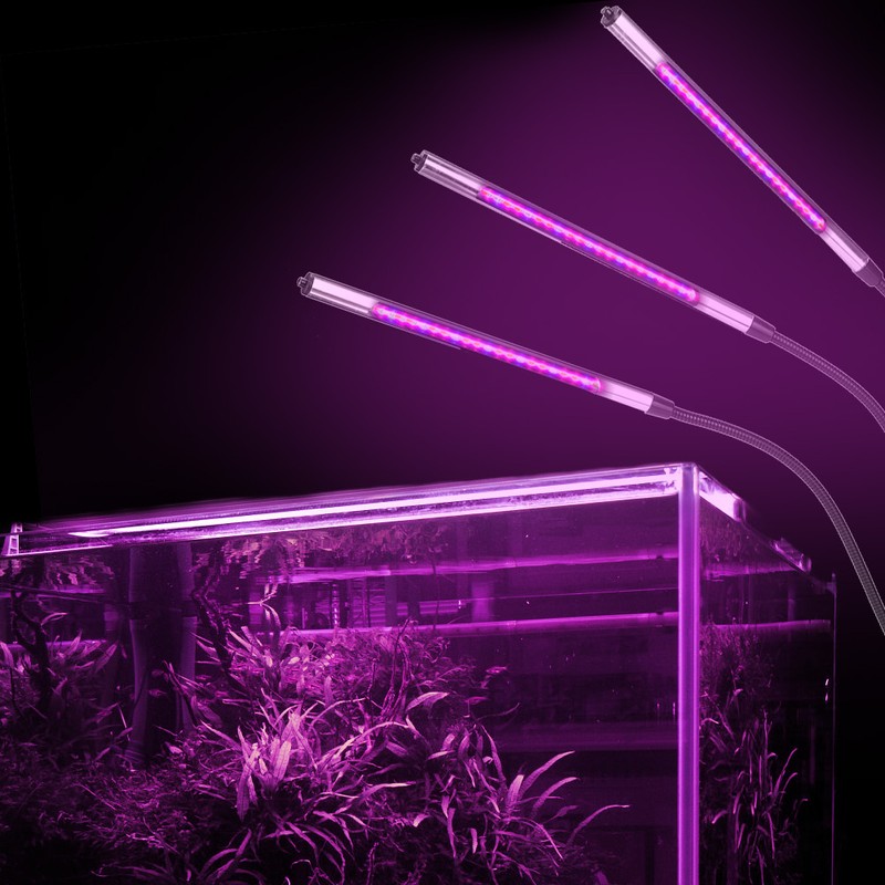 27w 3 Tube USB LED Grow Light with Clip Base