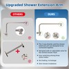 12" All Metal Shower Head, High Pressure 10-Spray Handheld Showerhead
