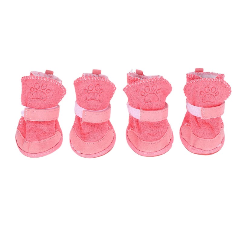 Caiqinlen Dog Boots, Paw Protection Rubber Non-Slip Pet Shoes, Winter
