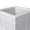 LeisureMod Terra Fiberstone and MGO Clay Tall Square Planter Gray