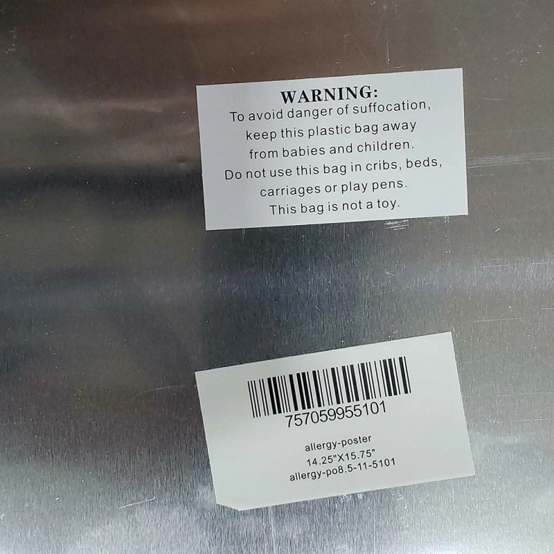 BUILDINGSIGNS.COM Food Allergies Sign (Aluminum Rust Free, Commercial USE, 14.25X15.75)-REF24-1027