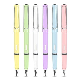 Everlasting Pencil, 6 Pcs Multicolor Inkless Infinite Metal Pencils Unlimited Writing Eternal Pencil for Drawing, Writing(6 Colors)