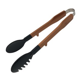 Plastic Service Tongs, Copper Antibacterial Copper Gold, 10.0 x 3.3 x 1.8 inches (25.5 x 8.5 x 4.5 cm) A-06P