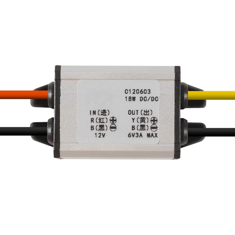 Dorhea 12V to 6V Car Power Voltage Converter DC 9V-22V