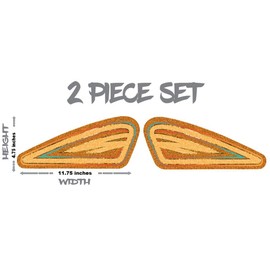 Motorcycle Gas Tank Decals/Sets - for Harley Davidson Sportster Honda Shadow Suzuki Kawasaki Indian Yamaha (Old School - Orange Cream - 2pc Side Tank Decals)