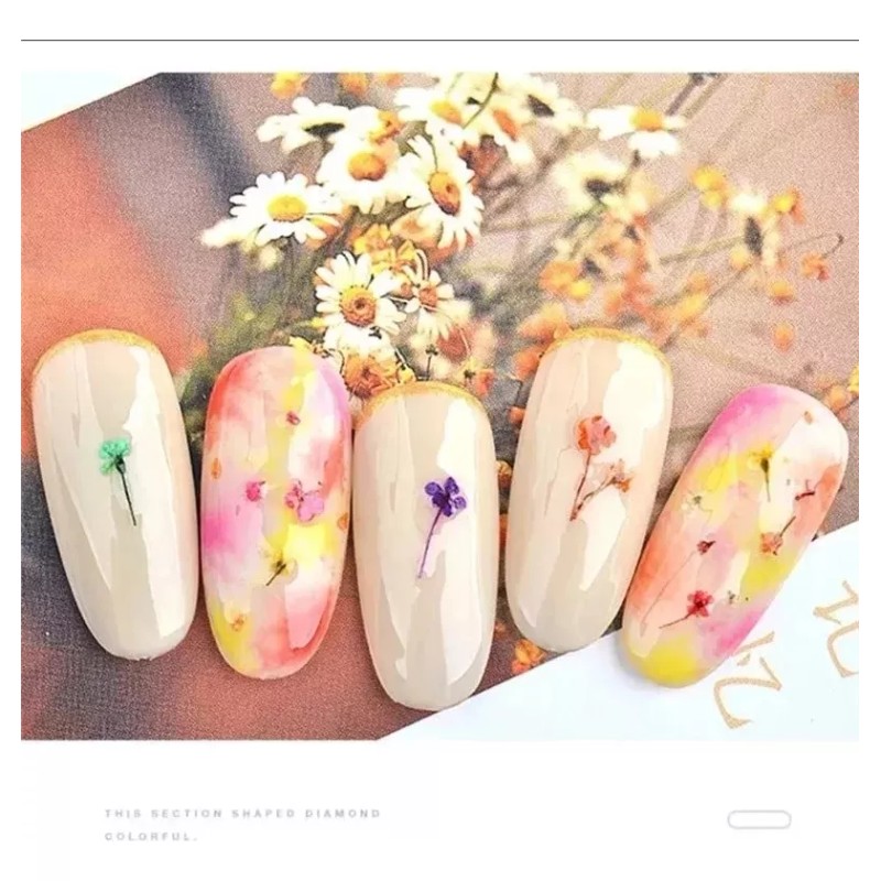 KFMX Naturaleza Muerta Decoración De Uñas Flores Hojas Para Uñas