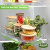 Lazy Susan Turntable Organizer for Refrigerator, 360° Rotating Square Lazy