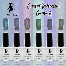 Mussa Gel Semipermanente Gama Cristal Reflectivo Marca Mussa Uñas