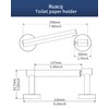 Ruacq Toilet Paper Holder Brushed Grey Double Post Pivoting Round