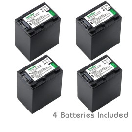 Kastar NP-FV100 Battery or LED Charger for Sony PXW-Z90V PXW-X70 FDR-AXP55 FDR-AX53 - 4 Batteries