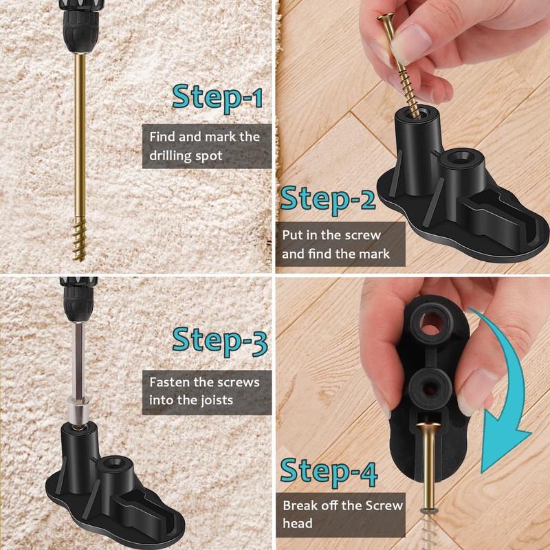 Squeaky Floor Repair Kit with 5 Tools and 50 Screws，55PCS