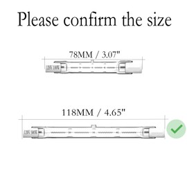 R7S Bulbs 500W,2 Pack 118MM Halogen Light Bulbs, T3 JType Halogen Bulbs, Halogen Bulb Replacement for Work Security Landscape Lights