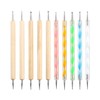 QWORK 10PCS Dotting Tools Set for Nail Art, Embossing Pattern