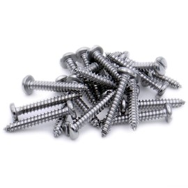 No.8 x 0.625 (4.2mm x 16mm) Slot Pan Self-Tapping Screw - Stainless Steel (A2) (Pack of 20)