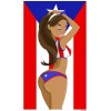 CAROD PUERTO RICO FLAG CAR STICKER DECAL,BANDERA,