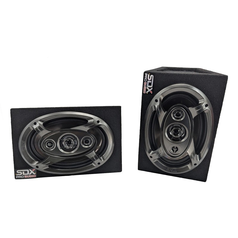 SDX Audio 6x9" 4-way Car Speaker System Hatchback Box (a