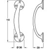 Solmer LTD 152 mm Cabinet Bow Handles Brass Chrome Satin