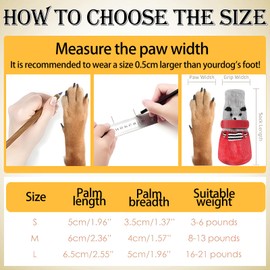 LHLZNB 3 Pairs Anti-slip Dog Socks Paws Stop Licking, Dog Paw Protector with Grips Double-sided Strong Traction, dog boots for injured paws waterproof，Suitable for Indoor & Outdoor Walking Use (M)