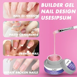AIJIMEI Builder Gel-30g,Aufbaugel für Gelnägel,Nagelgel UV Aufbaugel,Hard Gel UV Gel Builder,UV Gel zur Nagelverlängerung und Modellage,Nail Art Acrylgel für Nägel（White）
