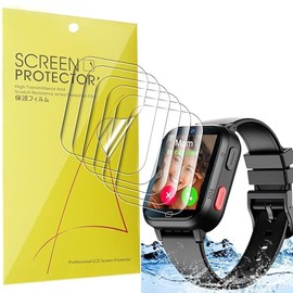 Compatible with MJVV Kids Smartwatch Screen Protector, Lamshaw Full Coverage TPU Clear Film Compatible with MJVVY 4G GPS Smart Watch-1.69 Inches (TPU-6 Pack)