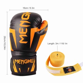 Boxing Gloves Breathable Ergonomic Adult Boxing Sparring Training Gloves with Wrist Support Straps for Kickboxing Muay Thai