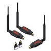 Wireless HDMI,One Transmitter and Two Receiver, 330FT/100M 4K Decode 1080P