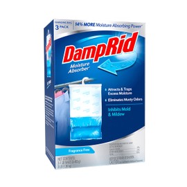 DampRid Fragrance Free Hanging Moisture Absorber, 16 oz., 3 Pack - Eliminates Musty Odors for Fresher Air, Ideal Moisture Absorbers for Closet, 14% More Moisture Absorbing Power*