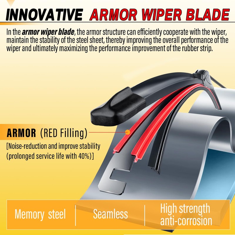 AUTOBOO 24" and 22" Windshield Wipers Blades (Pack Of 2),OEM