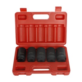 SUPERFASTRACING 5 Piece Deep Impact Socket Set 1/2" Drive Metric 12 Point Axle Hub Nut 30-36mm