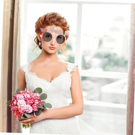 [seimeinoki] 2pcs Groom Bride Glasses Sunglasses Decoration Funky Plastic Wedding Props Photo Hen Party Bachelorette Bachelor Party Funny Decoration