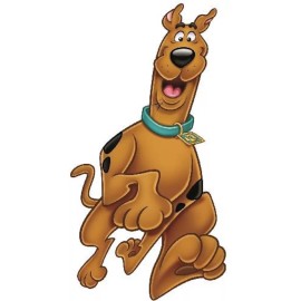 WiggleWalls 11 Inch Scooby Doo Decal Cartoon Removable Peel Self Stick Vinyl Wall Sticker