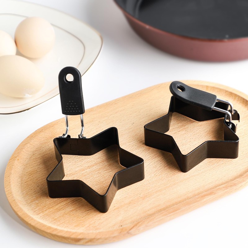 Egg Rings Stainless Steel 2 Pieces Egg Mould Fried Egg