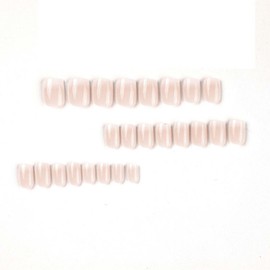 YoYoee Press on Nails -Short Fake Nails Square Nude False Nails Gradient Cute Nails Tips for Women and Girls 24Pcs