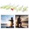 5Pcs Simulation Luminous Plastic Lure Hard Minnow Popper Pencil VIB