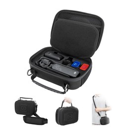 JJC DJI Osmo pocket 3 収納ケース カメラバッグ 耐衝撃 撥水加工 Micro SDカードケース *2枚 ストラップ付き オスモポケット3 保護バッグ 小物収納可 2way 手掛け ショルダーバッグ アクションカメラ アクセサリ キャリーバッグ 旅行 ピクニック アウトドア 撮影用キャリーバッグ