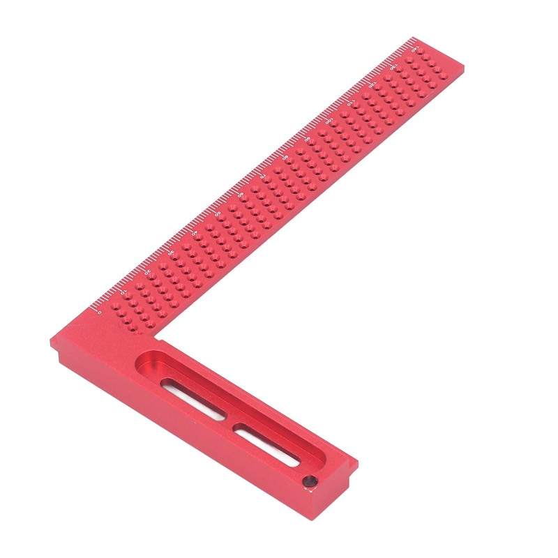 Hole Scribing Ruler Aluminium Alloy Woodworking Right Angle Ruler 45