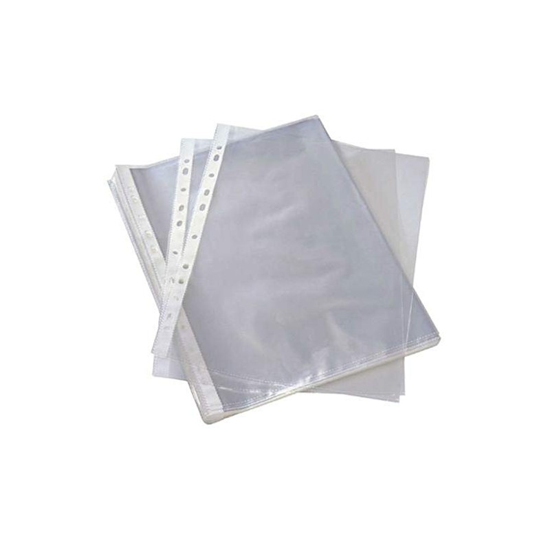 KAV- HIGH/HEAVY Quality A4 Clear Plastic clear stripe Punched Punch