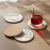 VEYRO Absorbent Ceramic Coasters Set of 6 with Holder