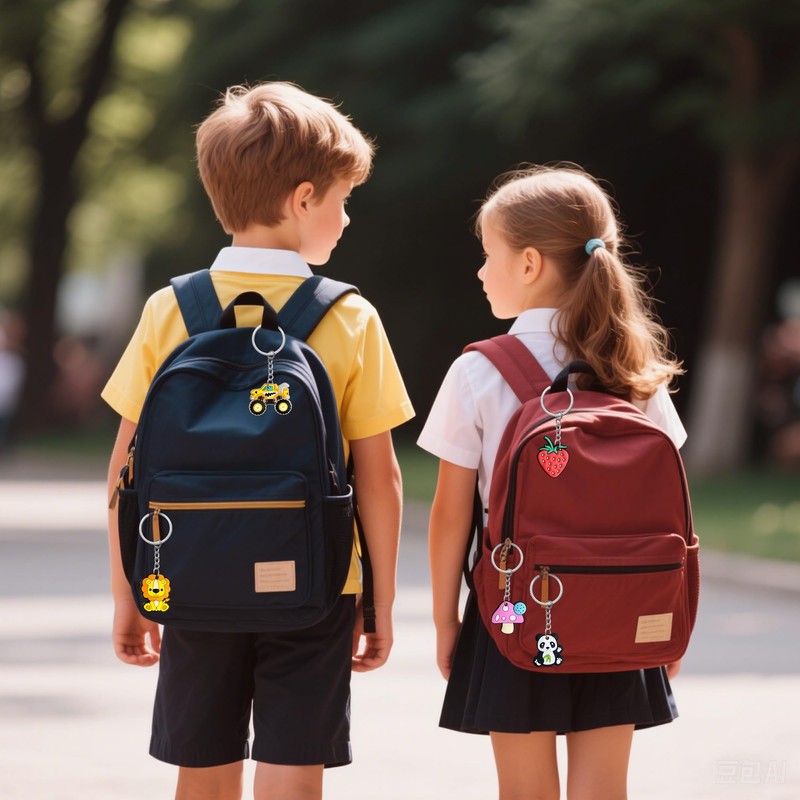 Jongdari 80pcs Cute Keychains for Kids, Random Different Cartoon Assorted